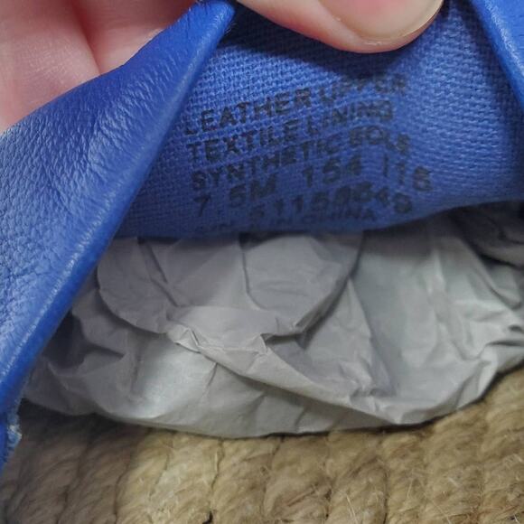 Tory Burch Leather Colorblock Flat Espadrilles Jelly Blue Tory Navy Size 7.5 - Picture 11 of 12